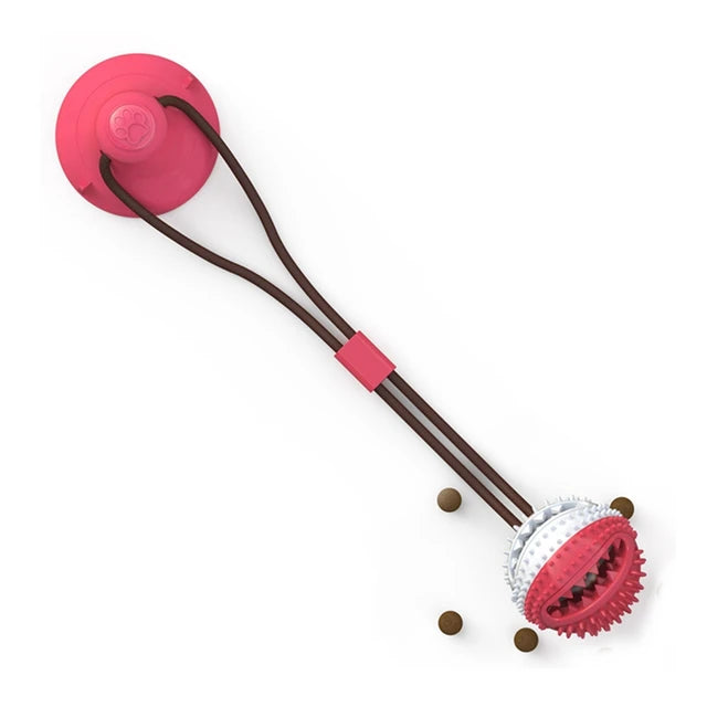 Suction Ball Interactive Dog Toy - Wall Mount Chew & Tug