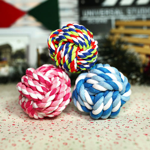 Cotton Rope Ball Dog Toy - Durable Chew & Fetch Ball