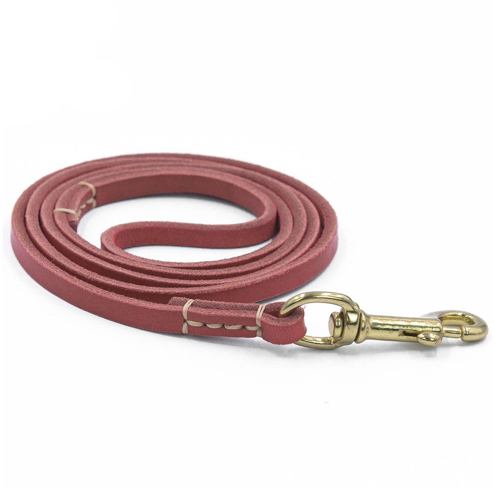 Genuine Leather Dog Leash - Handmade Soft Walking Lead