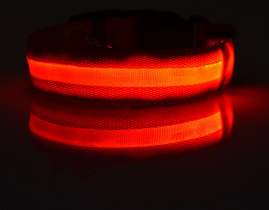 LED Glow Dog Collar - Night Safety Flashing Pet Collar
