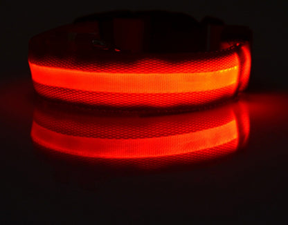 LED Glow Dog Collar - Night Safety Flashing Pet Collar