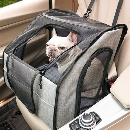 Foldable Pet Car Cage & Mat - Waterproof Travel Crate