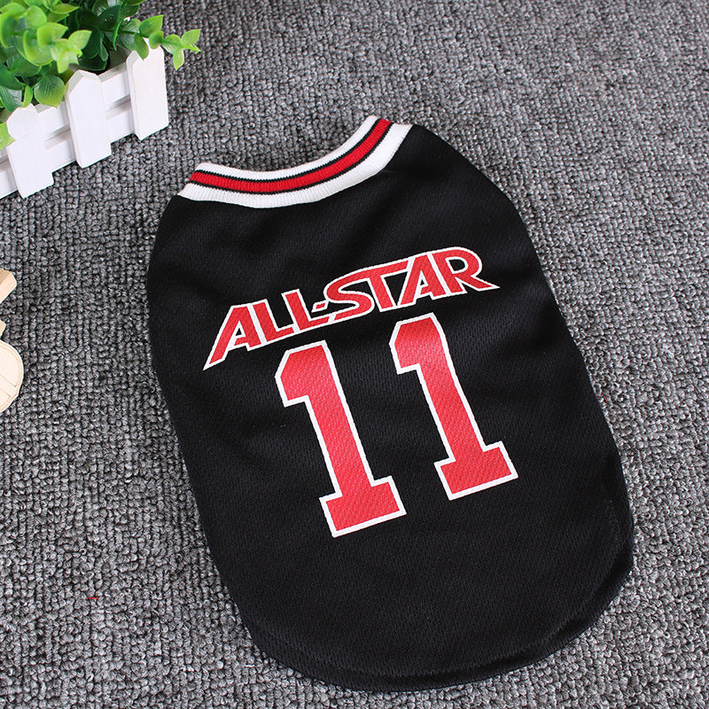 Sporty Dog Soccer Jersey - Cotton Pet T-Shirt for Summer