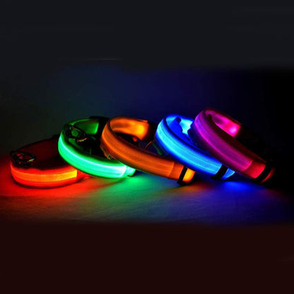 LED Glow Dog Collar - Night Safety Flashing Pet Collar