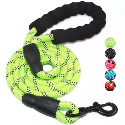 Reflective Nylon Dog Leash - 150 cm Safety Lead