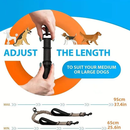 Hands-Free Dog Leash - Dual Dog Waist Traction Belt