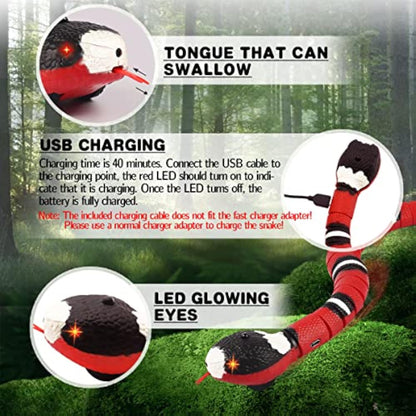 Interactive Snake Cat Toy - Smart Sensing USB Rechargeable