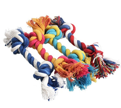 Cotton Rope Dog Chew Toy - Bite-Resistant Tug & Teeth Cleaner
