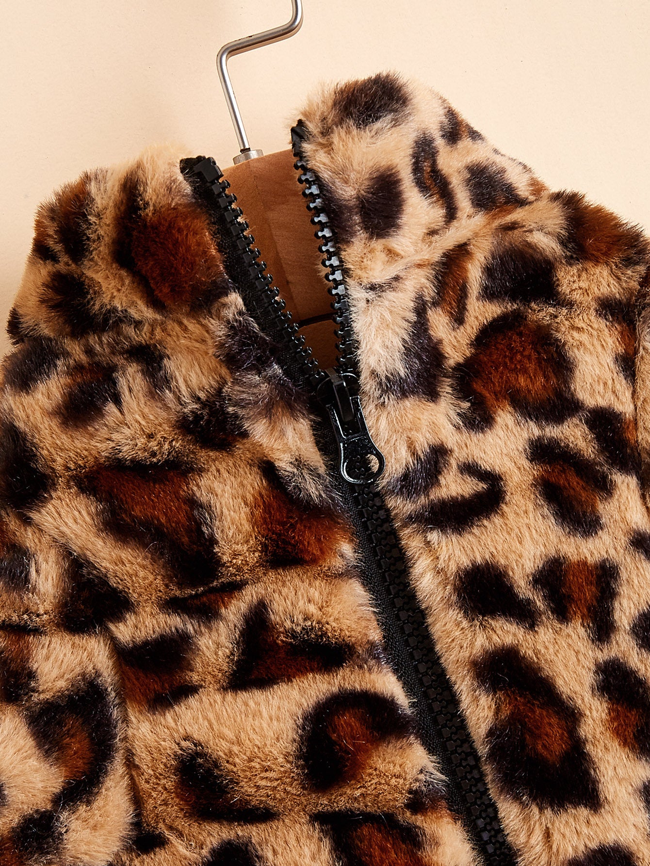 Leopard Print Dog Jacket - Warm Acrylic Pet Coat