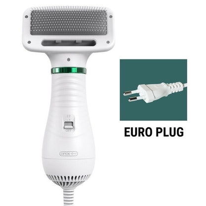 Portable 2-in-1 Dog Hair Dryer - Grooming Blower & Brush