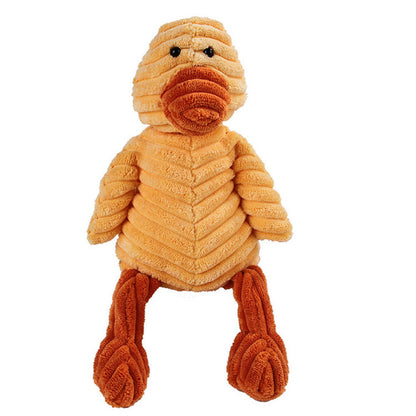 Plush Squeaky Dog Toy - Corduroy Teeth Cleaning Toy