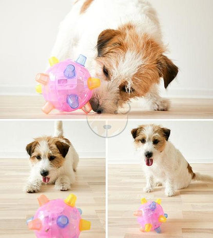 Jumping Dancing Dog Ball - Light-Up Interactive Chase Toy
