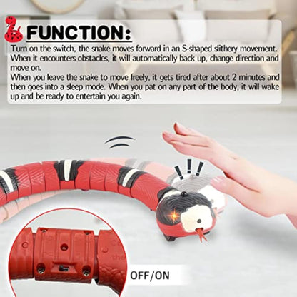 Interactive Snake Cat Toy - Smart Sensing USB Rechargeable