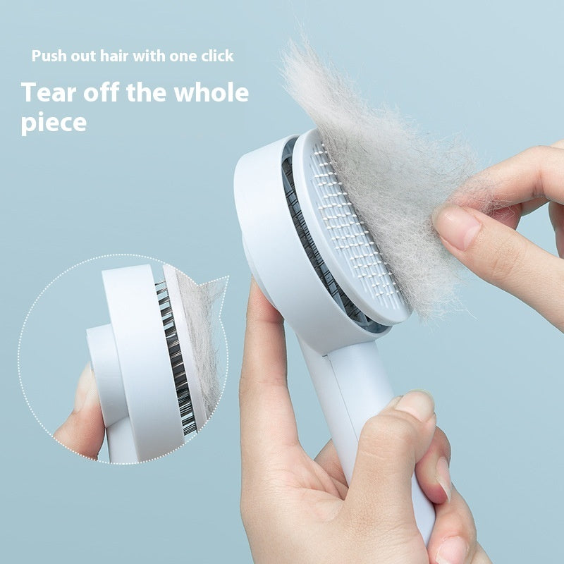 Self-Cleaning Pet Brush - Deshedding Comb for Dogs & Cats