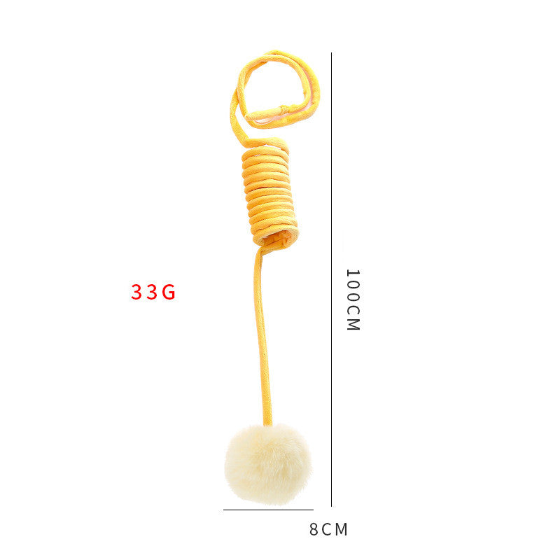 Self-Play Cat Suction Teaser - Spring Bell & Rabbit Ball Toy
