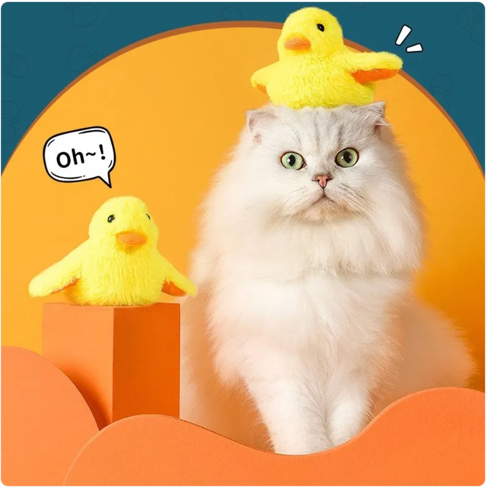 Automatic Electric Duck Cat Toy - Moving Interactive Kitty Toy