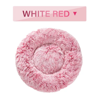 Fluffy Donut Pet Bed - Calming Round Dog & Cat Bed