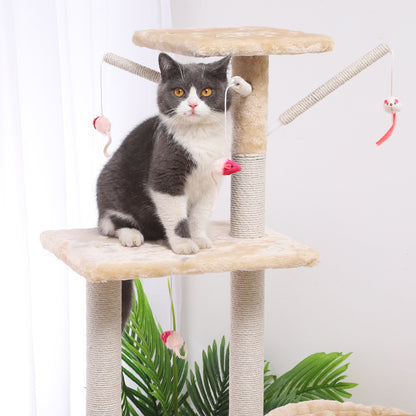 Compact Cat Climber House - Sisal Scratching Cat Tower