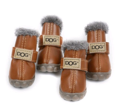 Winter Dog Boots - Warm Non-Slip Snow Shoes for Small Dogs