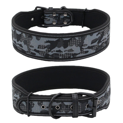 Reflective Camo Dog Collar - Comfortable Nylon Collar