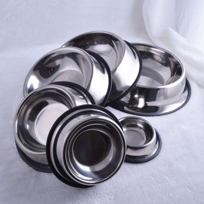Classic Stainless Steel Pet Bowl - Non-Slip Food & Water Dish