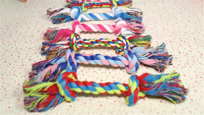 Cotton Rope Dog Chew Toy - Bite-Resistant Tug & Teeth Cleaner