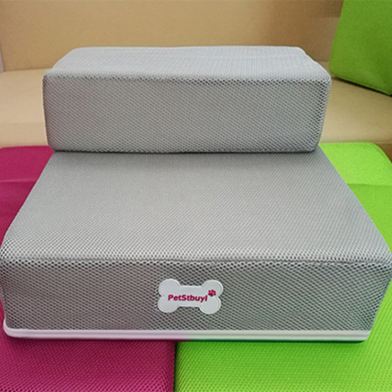 Foldable Pet Stairs - Soft Sponge Dog Steps for Bed & Couch