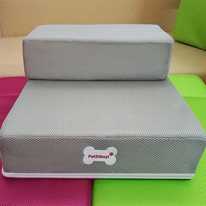 Foldable Pet Stairs - Soft Sponge Dog Steps for Bed & Couch