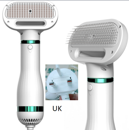 Portable 2-in-1 Dog Hair Dryer - Grooming Blower & Brush