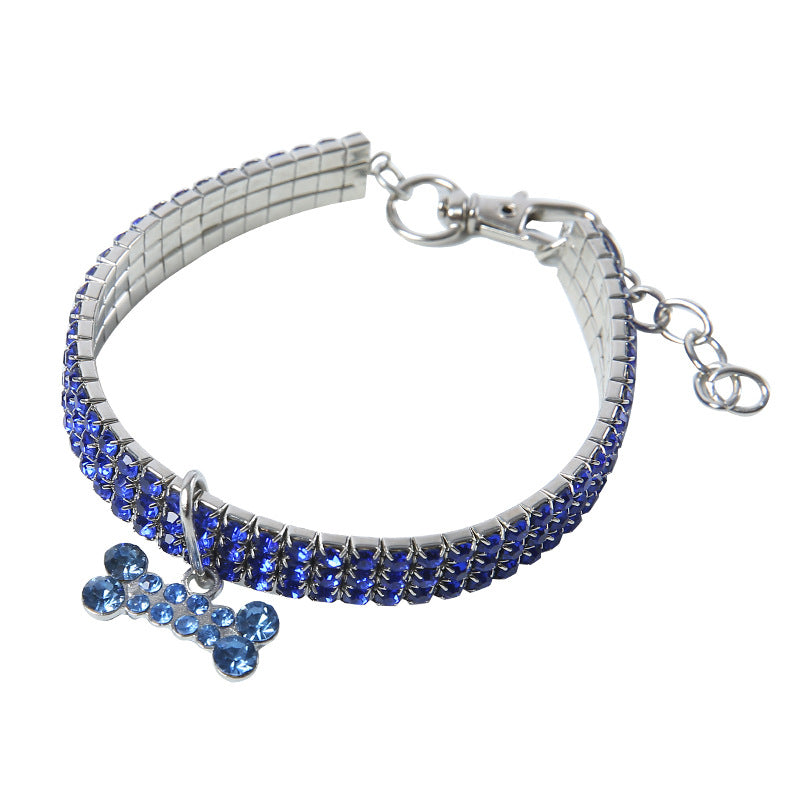Bling Rhinestone Dog Collar - Crystal Collar for Small Dogs & Cats