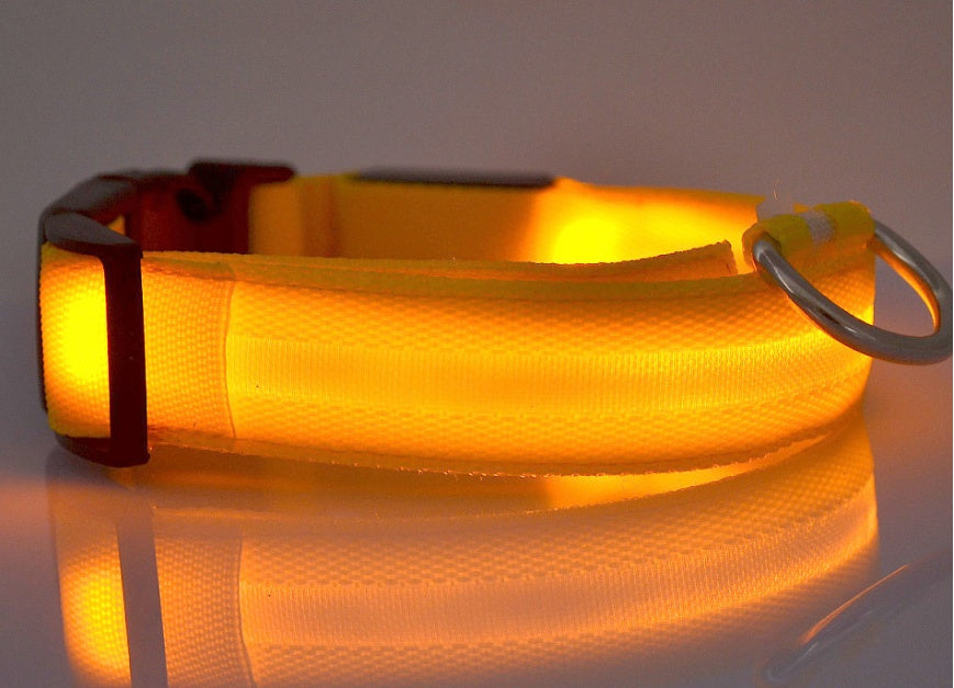 LED Glow Dog Collar - Night Safety Flashing Pet Collar