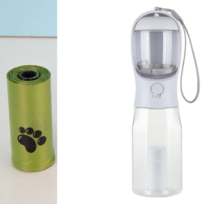 3-in-1 Portable Dog Water Bottle - Travel Feeder & Waste Dispenser