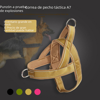Tactical Nylon Dog Harness with Leash - Medium & Large Breeds