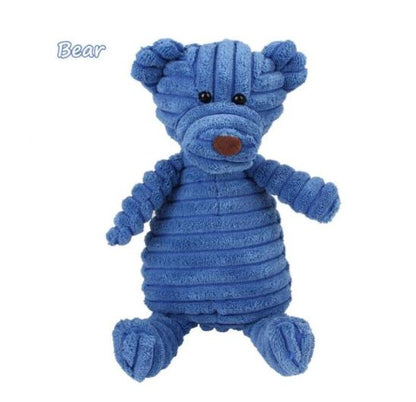 Plush Squeaky Dog Toy - Corduroy Teeth Cleaning Toy