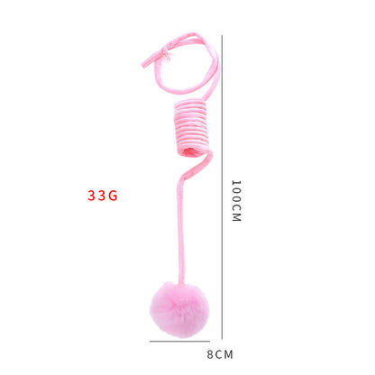 Self-Play Cat Suction Teaser - Spring Bell & Rabbit Ball Toy