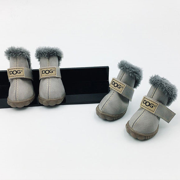 Winter Dog Boots - Warm Non-Slip Snow Shoes for Small Dogs
