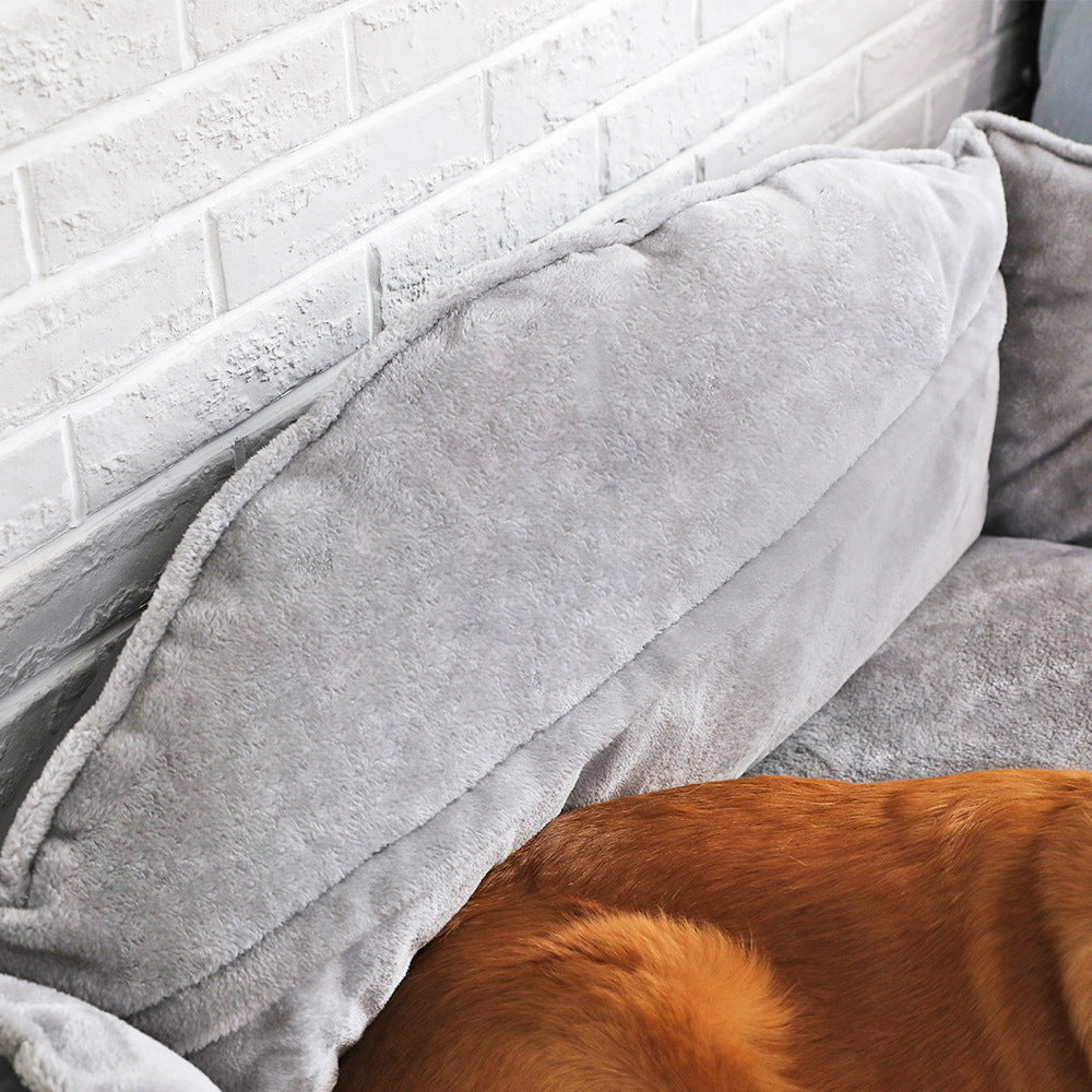 Polyester Dog Sofa Bed - Cushioned Lounger for Small to XL Dogs