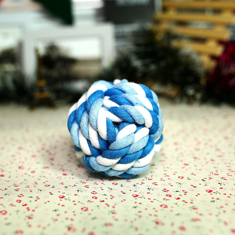 Cotton Rope Ball Dog Toy - Durable Chew & Fetch Ball