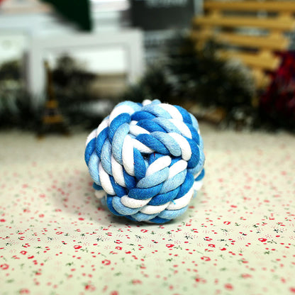 Cotton Rope Ball Dog Toy - Durable Chew & Fetch Ball