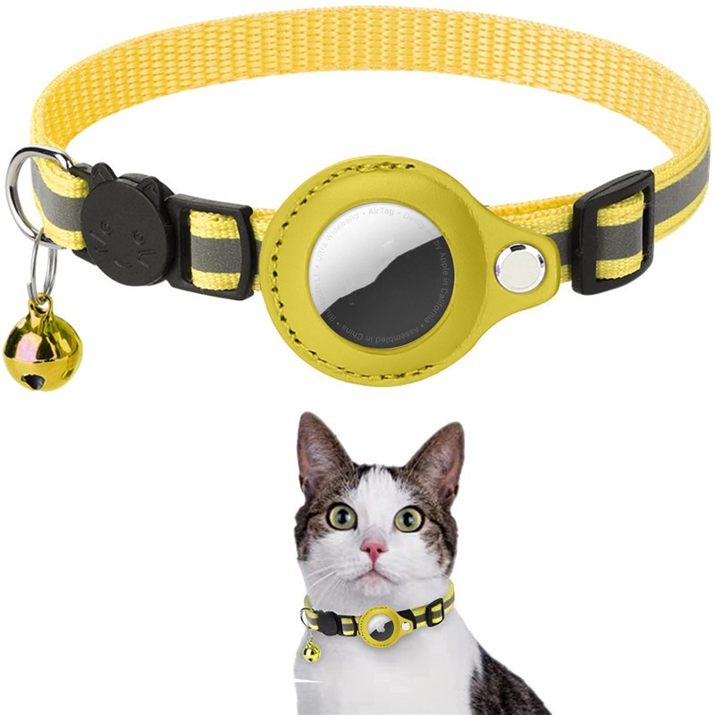 AirTag Reflective Dog Collar - Collar with Bell & ID Holder