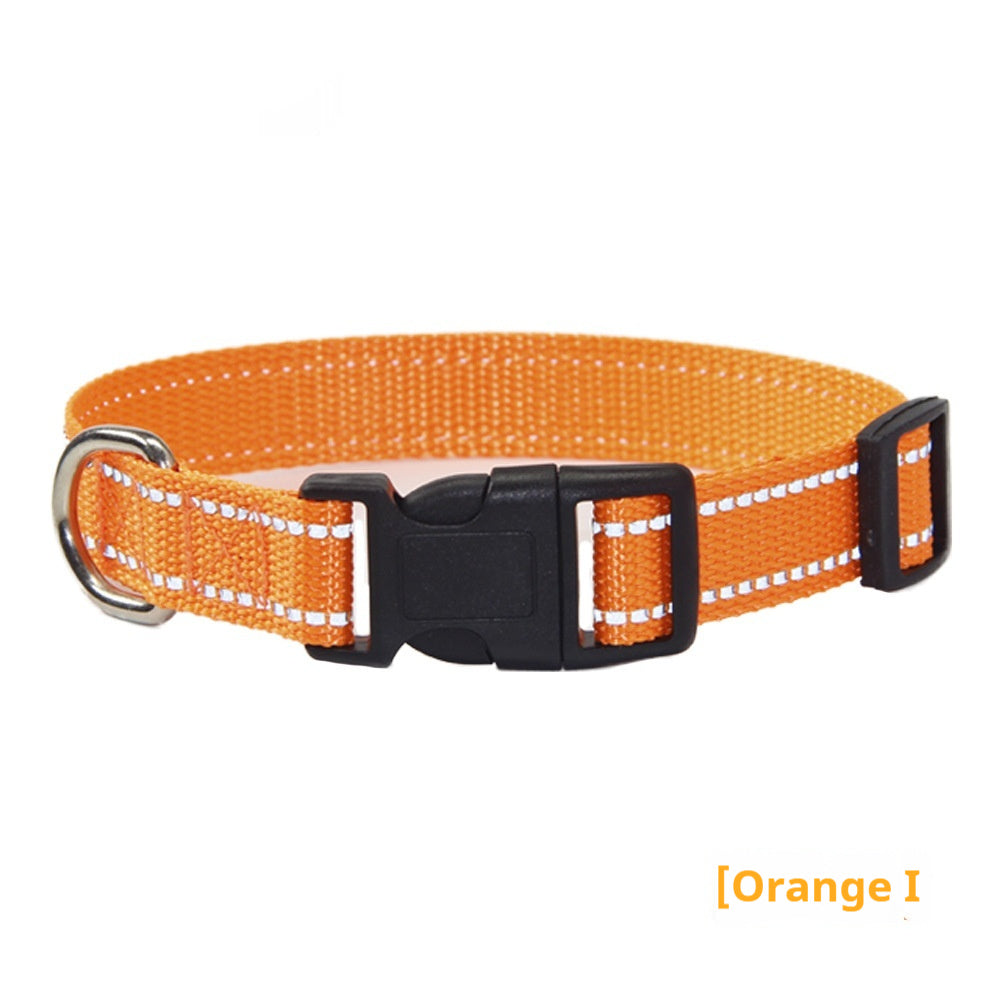 Reflective Dog Collar & Leash - Striped Outdoor Walking Set