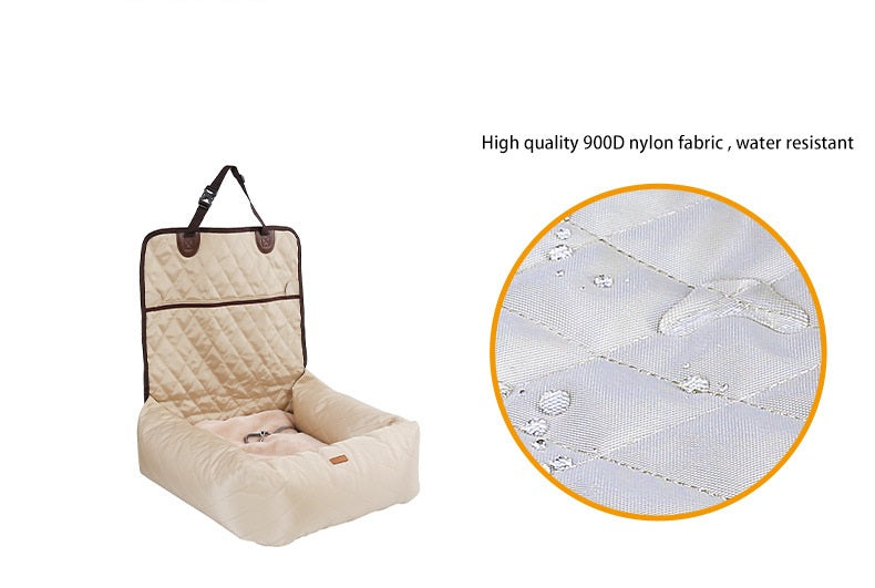 2-in-1 Folding Dog Car Seat Bed - Waterproof Travel Mattress