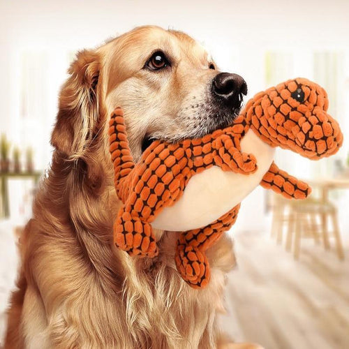 Giant Dinosaur Dog Toy - Plush Squeaker for Large Dogs