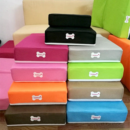 Foldable Pet Stairs - Soft Sponge Dog Steps for Bed & Couch