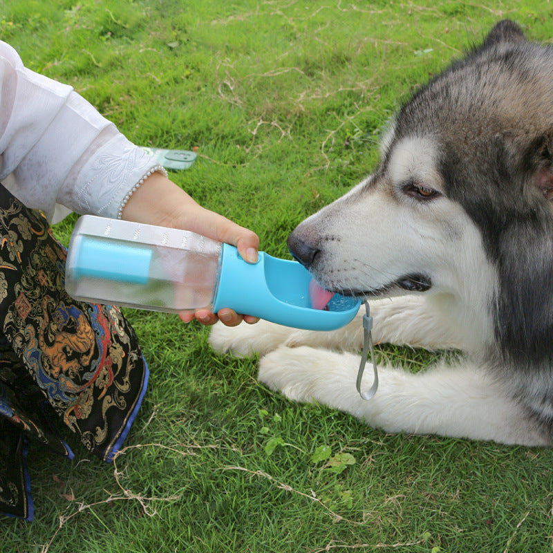 3-in-1 Portable Dog Water Bottle - Travel Feeder & Waste Dispenser