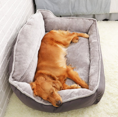 Polyester Dog Sofa Bed - Cushioned Lounger for Small to XL Dogs