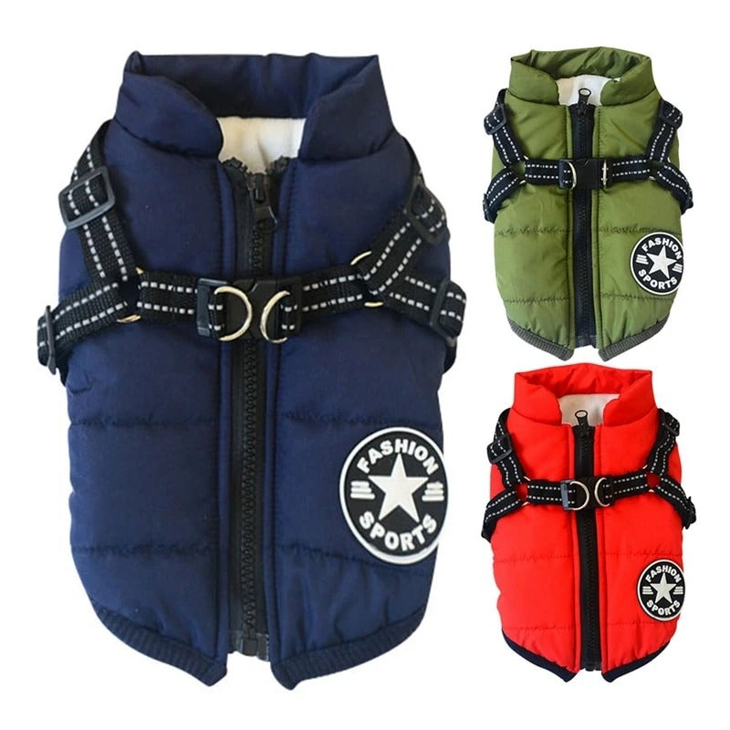 Waterproof Hooded Dog Coat - Winter Jacket for Small Breeds