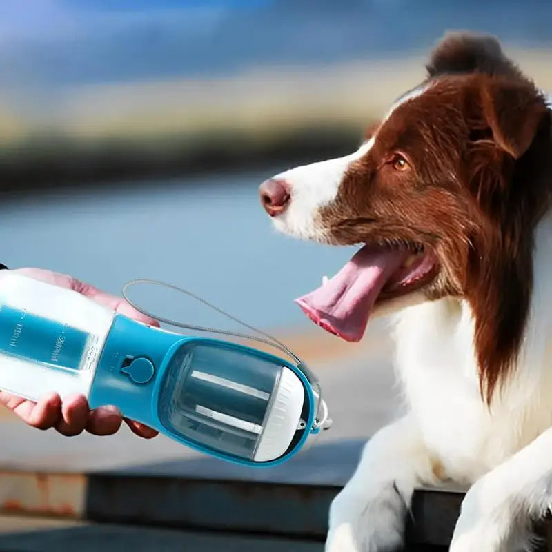 3-in-1 Dog Travel Cup - Water, Food & Waste Bag Dispenser