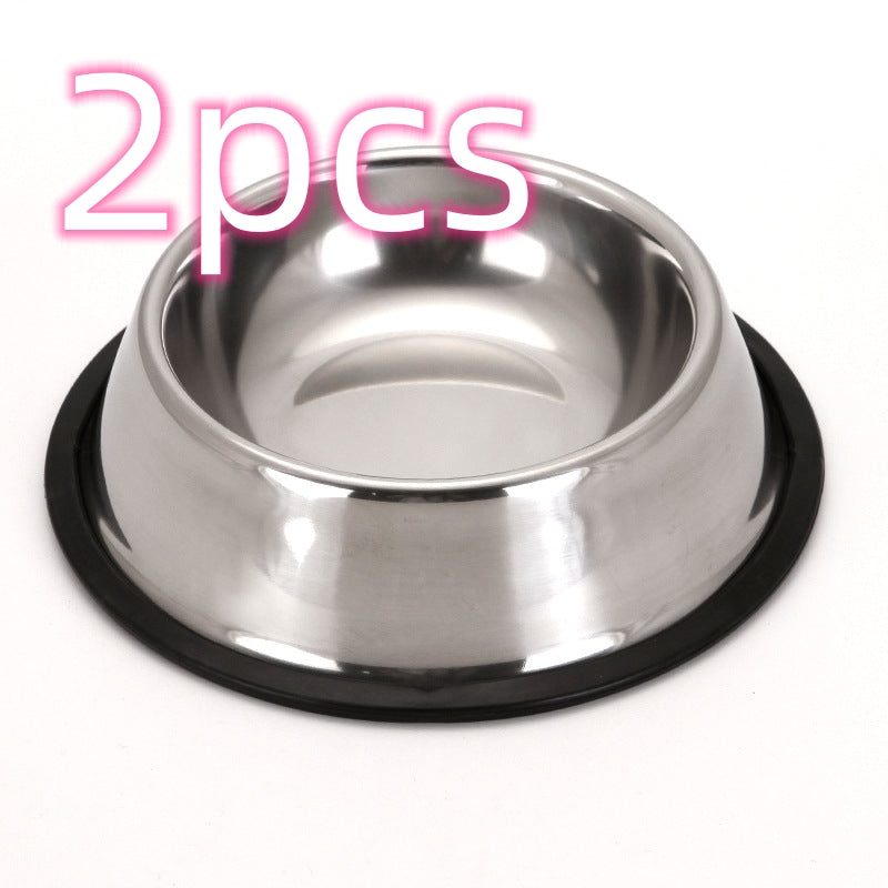 Classic Stainless Steel Pet Bowl - Non-Slip Food & Water Dish