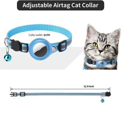 AirTag Reflective Dog Collar - Collar with Bell & ID Holder
